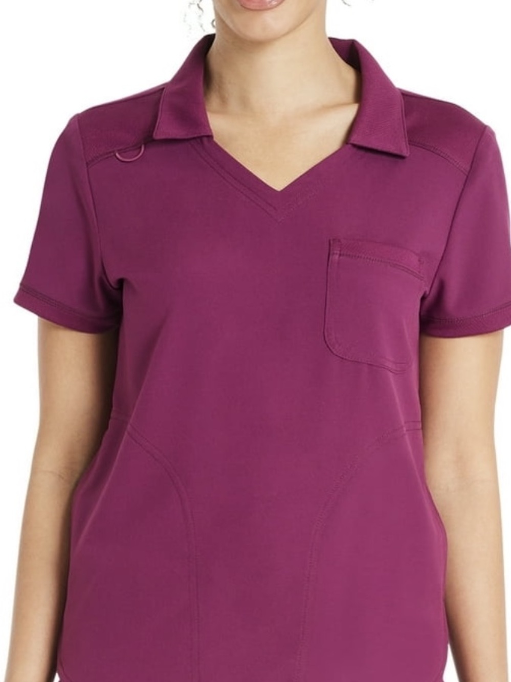 Scrubstar Women's V-Neck Scrub Top in Wine Size 2X